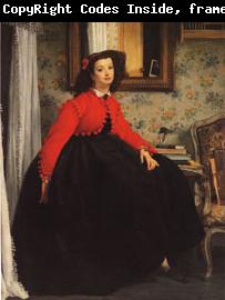 James Tissot Portrait of Mlle.L.L(or Young Girl in Red Jacket)